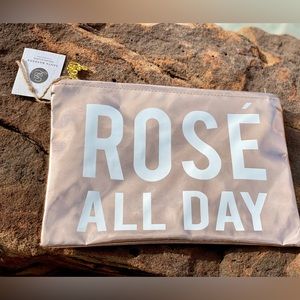 NWT! Rose’ All Day Metallic Rose Gold Pouch